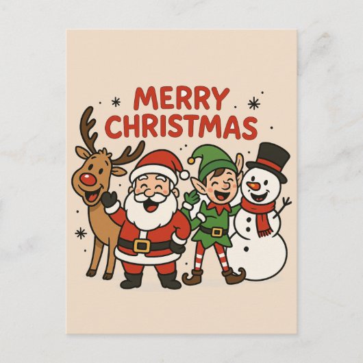kerstkaart briefkaart (Voorkant)