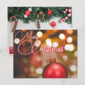 kerstkaart briefkaart (Voorkant / Achterkant)