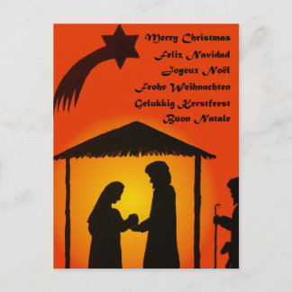 Kerstkaart briefkaart - meertalig