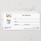 Kerstkaart Cadeau Kaart Bow Krans Logo (Achterkant)