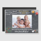 Kerstkaart Cadeau voor Grootouders Magneet Magnetische Uitnodiging (Voorkant / Achterkant)