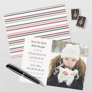 Kerstkaart Deck The Halls