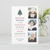 Kerstkaart 'Deck The Halls' (Staand voorkant)