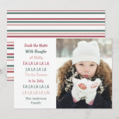 Kerstkaart 'Deck The Halls' (Voorkant / Achterkant)