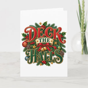 Kerstkaart 'Deck the Halls' Kaart