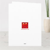 Kerstkaart diep rood hart aangepaste boodschap kaart (Achterkant)