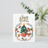 Kerstkaart - Dieren (Staand voorkant)