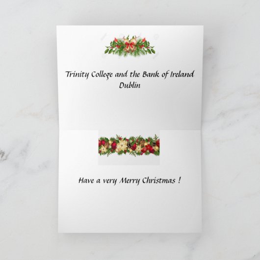 KerstKaart - Dublin, Ierland Feestdagen Kaart (Binnen)