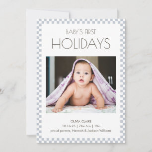 Kerstkaart eerste kerst baby foto