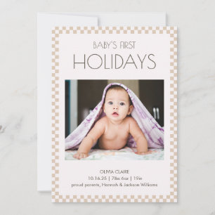 Kerstkaart eerste kerst baby foto