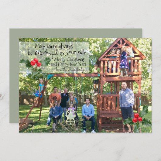 Kerstkaart - Engel door uw kant (Voorkant / Achterkant)