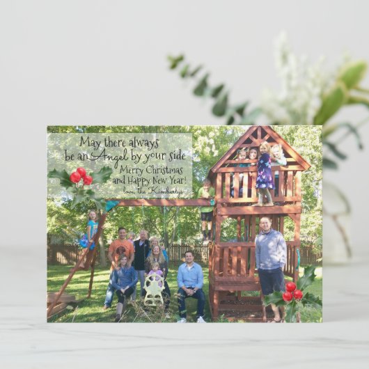 Kerstkaart - Engel door uw kant (Staand voorkant)