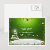 kerstkaart feestdagenkaart (Voorkant / Achterkant)