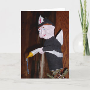 kerstkaart "Firefighter Angel Tree Topper" Kaart