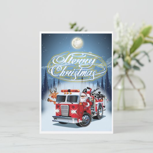 Kerstkaart groet (Staand voorkant)
