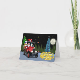 Kerstkaart groet feestdagen kaart