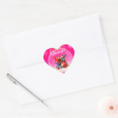 kerstkaart hart sticker (Envelop)