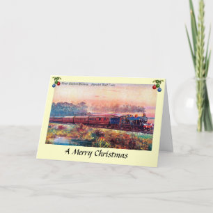 KerstKaart - Harwich Boat Train Feestdagen Kaart
