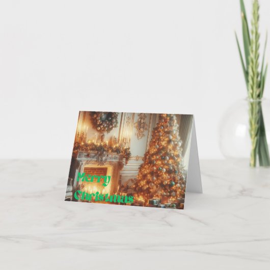 Kerstkaart horizontaal feestdagen kaart (Voorkant)