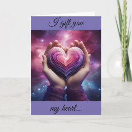 Kerstkaart 'Ik geef je mijn hart' Feestdagen Kaart