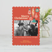 Kerstkaart in een envelop zonder reliëf (Staand voorkant)