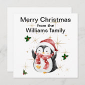 Kerstkaart in een enveloppe (Voorkant / Achterkant)