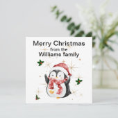 Kerstkaart in een enveloppe (Staand voorkant)