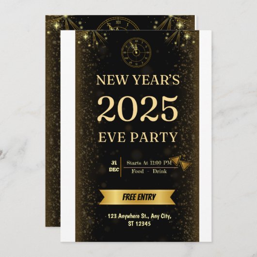 Kerstkaart in enveloppe formaat (Voorkant / Achterkant)