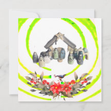 Kerstkaart in envelopvorm