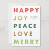 Kerstkaart in vet lettertype (Voorkant)