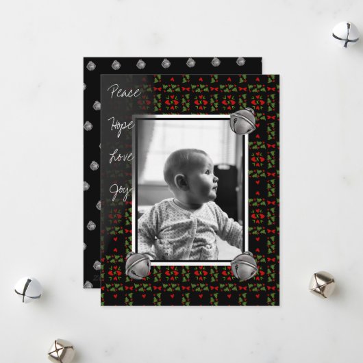 Kerstkaart 'Jingle All the Way' (Voorkant / Achterkant in situ)