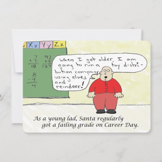 Kerstkaart Jong Kerstman Plat (Voorkant)