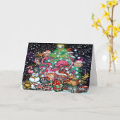 kerstkaart kaart (Gele Bloem)