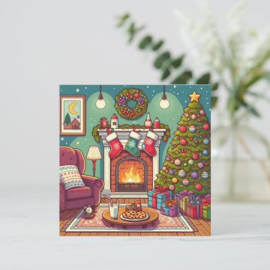 kerstkaart kaart (Staand voorkant)