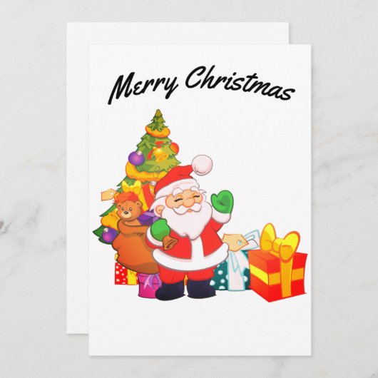 kerstkaart kaart (Voorkant / Achterkant)