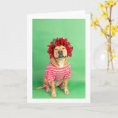 kerstkaart kaart (Gele Bloem)