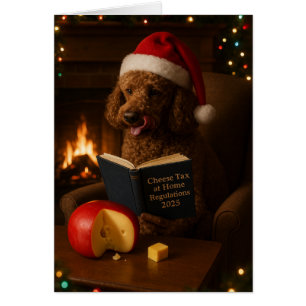 Kerstkaart 'Kaasbelasting' voor Poodle