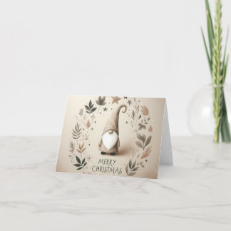 Kerstkaart kabouter feestdagen kaart