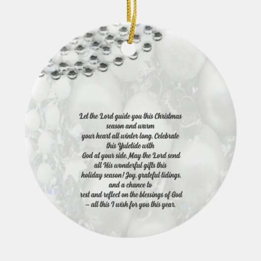 kerstkaart keramisch ornament (Voorkant)