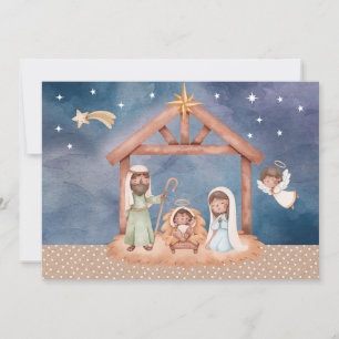 Kerstkaart kerststal BLK Kaart