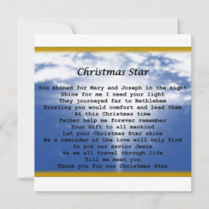 Kerstkaart - Kerstster