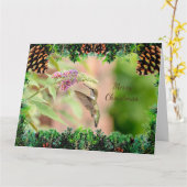 Kerstkaart Kolibrie Kaart (Gele Bloem)