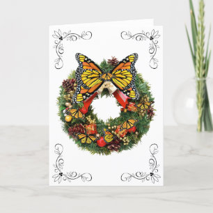 Kerstkaart Krans van Monarchen Feestdagen Kaart
