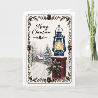 Kerstkaart - Lantaarn Feestdagen Kaart