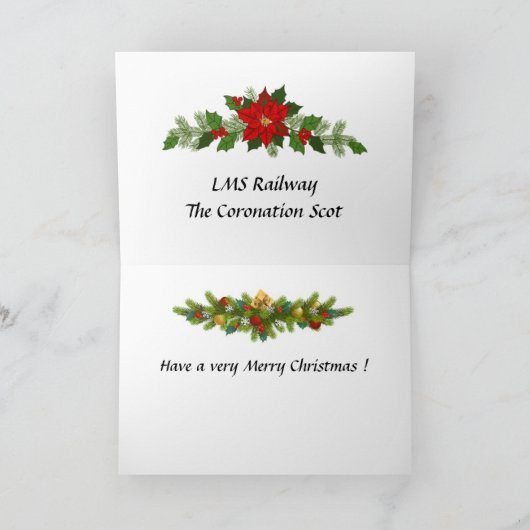 Kerstkaart - LMS - The Coronation Scot Feestdagen Kaart (Binnen)