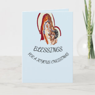 KerstKaart Maagd Mary & Lord jesus Christus Feestdagen Kaart