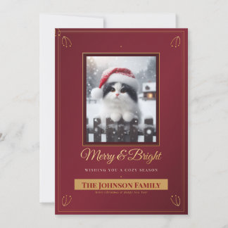 Kerstkaart Merry and Bright