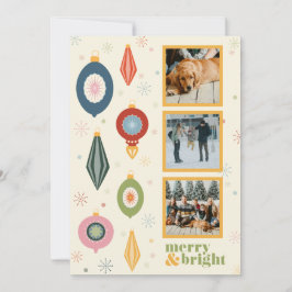 Kerstkaart 'Merry & Bright Vintage'