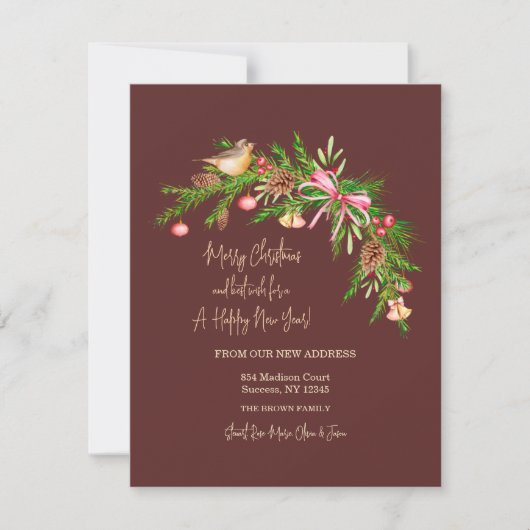 Kerstkaart met Balsem Swag (Voorkant)