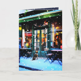 Kerstkaart met Beagle Feestdagen Kaart